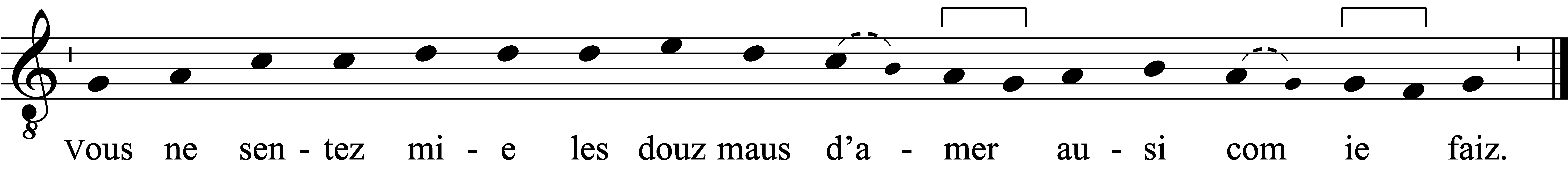 Refrain musical notation